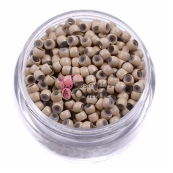 Inele Micronano Rings cu silicon pentru extensii de par 100 bucati Blond Ash (Blond Nisipiu) NRG05
